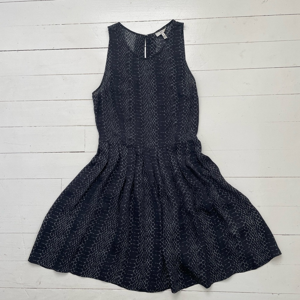 Joie Little Black Dress M Snakeskin Print NWOT Jackie O Style PINUP Sundress
